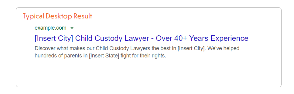 Child Custody Lawyer Meta Title and Description